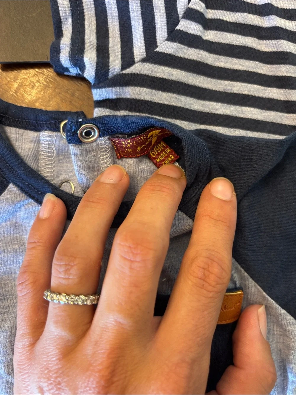 7 For All Mankind Navy & Gray Baby One-Piece Bodysuit Duo